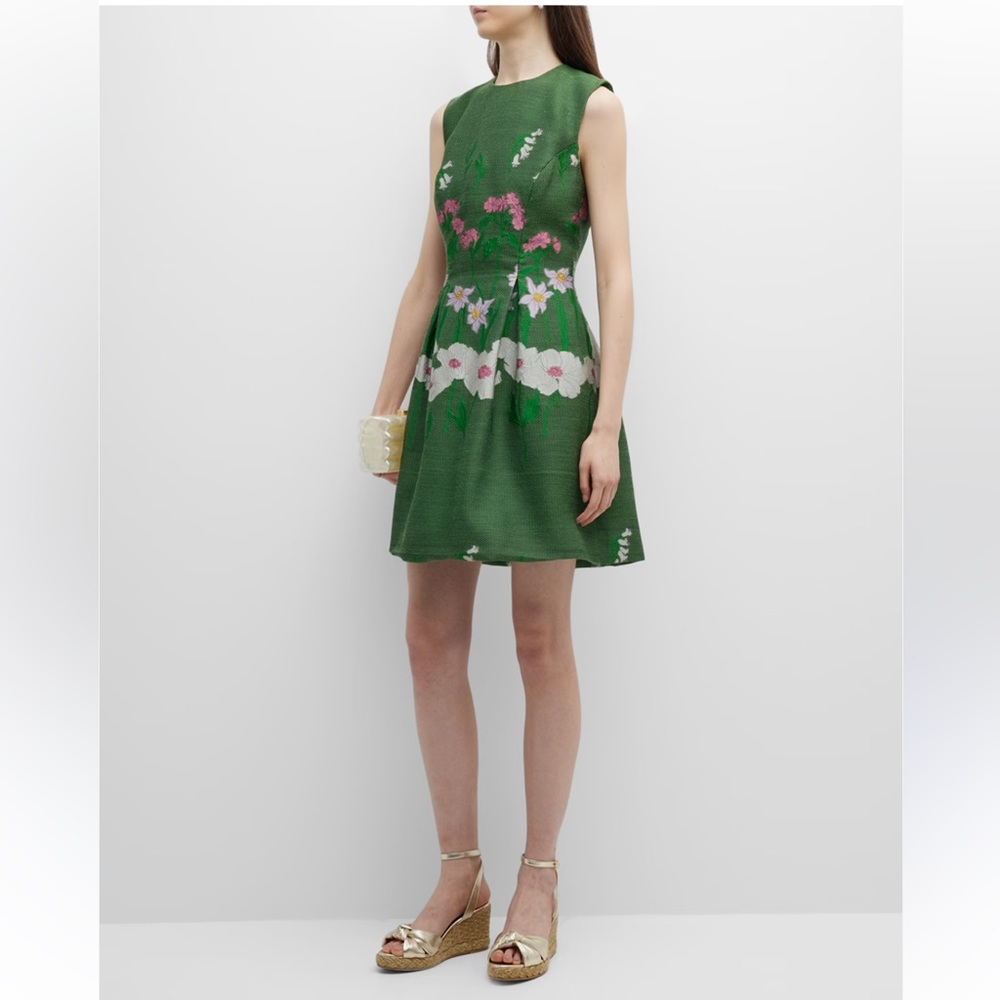 Lela Rose Womens Betsy wool Silk-Blend Dress Sz 6 chk measurements